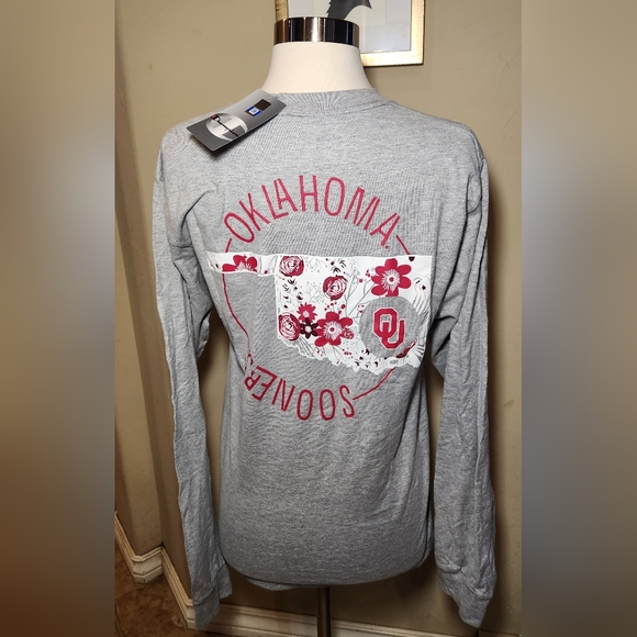 OU Sooner gray Long Sleeve‎ tshirt size small - Picture 1 of 3